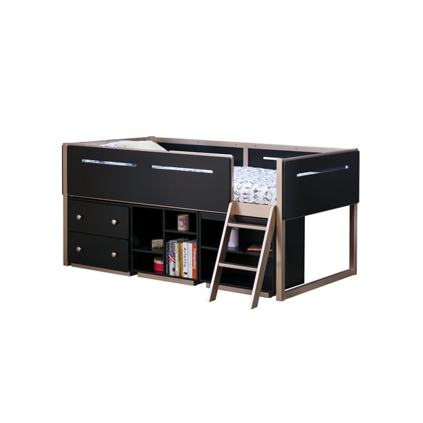 Acme Furniture Prescott Loft Black & Rose-Gold Acme Furniture Prescott Loft Black & Rose-Gold